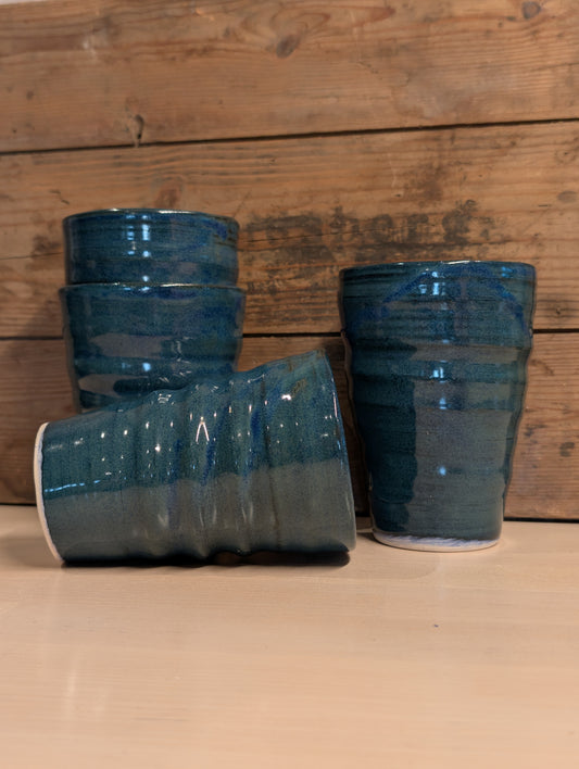 Kaffemugg utan öra – Coastal Blue